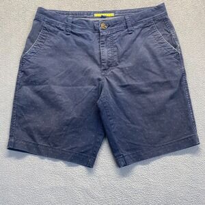 PRINCE‎ & FOX Blue Slim Classic Chino Shorts Zip Fly Pockets Mens Size 31